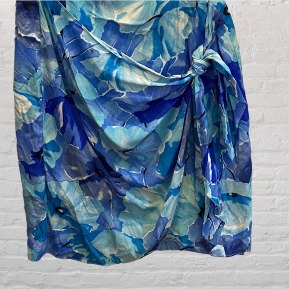 PAUL HARRIS -- Mini Sundress, Wraparound, Tropical, Front Tie/Back Zip - Picture 10 of 16